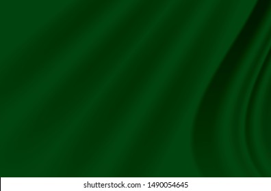 green gradient silk fabric background or wallpaper, Vector EPS
