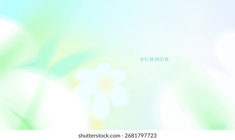 Green gradient spring background. Abstract gradation green and yellow color backdrop, spring or summer blur leaves. Soft gradient mesh illustration
