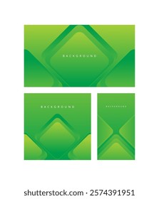 Green Gradient square Geometric Backgrounds