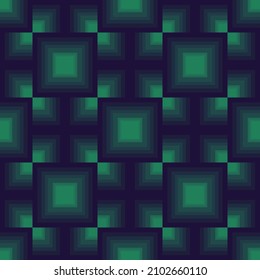 Green gradient square seamless geometric background pattern