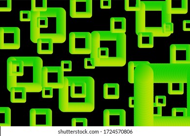 green gradient square vector background