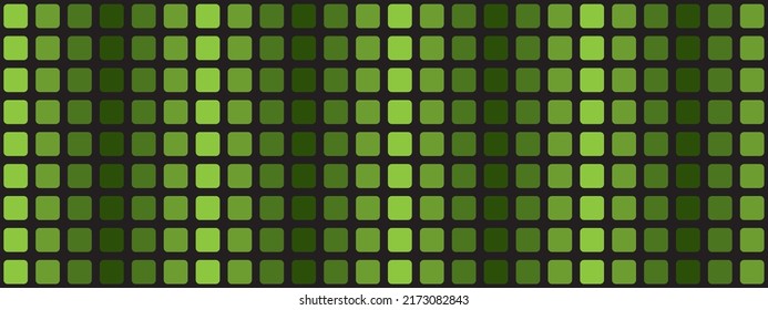 Grüne Farbverlauf-Quadrate stehen auf schwarzem Hintergrund.