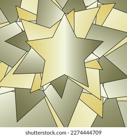 Green Gradient Star abstract Background