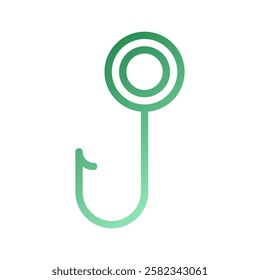 Green Gradient Target Hook Icon Graphic Design