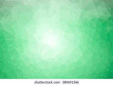 green gradient triangle low poly abstract background