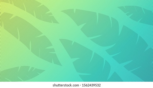 Green gradient tropical texture halftone