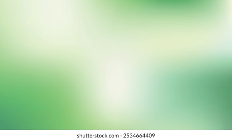 Green gradient vector mountain range, smooth transitions from light mint green peaks to dark forest green valleys, soft lighting, natural landscape with serene vibes