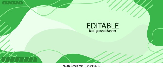 green gradient wave banner background template. gradient vector fluid banner can be edited again