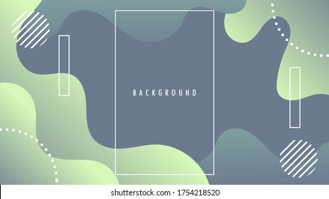 Green Gradient Wavy Curve Background. Design Graphic Vector EPS10