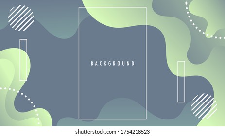 Green Gradient Wavy Curve Background. Design Graphic Vector EPS10
