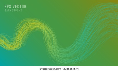 Green gradient wavy lines abstract background eps vector editable. can use for poster, banner, flyer, pamphlet, leaflet, brochure, catalog, web, site, website, presentation, book cover backgrounds