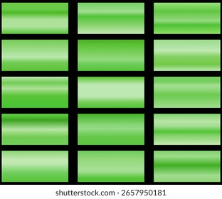 Green gradients. Mega collection of green gradient illustrations for eco backgrounds, cover, frame, ribbon, banner, abel, flyer, card etc.