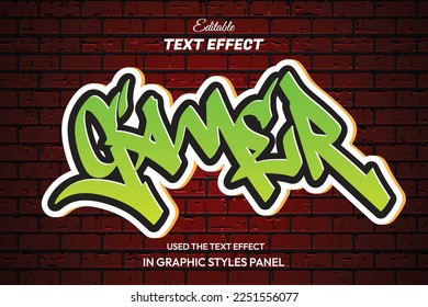 green graffiti editable text effect