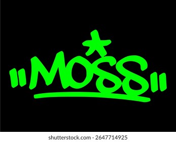 Tag graffiti vert de 
