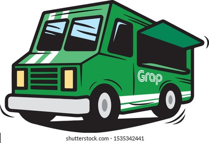 green grap car vector illustrator