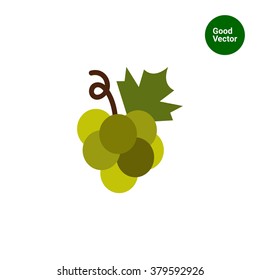 Green grape bunch icon