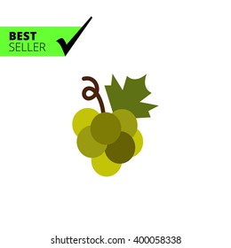 Green grape bunch icon