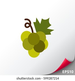 Green grape bunch icon