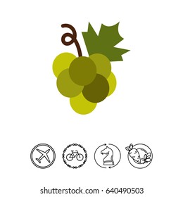 Green grape bunch icon