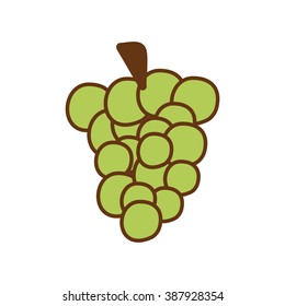 Green Grape Doodle Icon