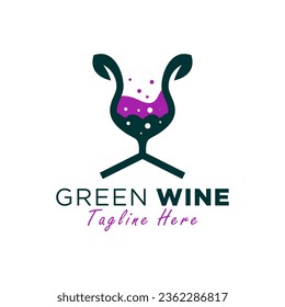 green grape illustration logo design