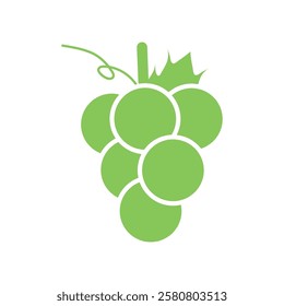 green grape logo icon illustration flat