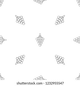 Green grape pattern seamless vector repeat geometric for any web design