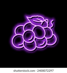 green grape wine neon light sign vector. green grape wine illustration