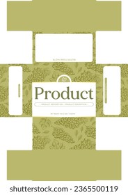 Green Grapes Box Design Vector