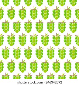 green grapes bunch pattern design vector