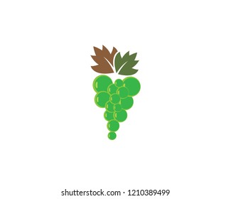Green grapes logo illustration