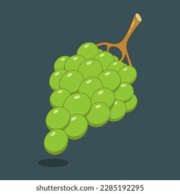 Green grapes on green background.