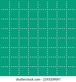 Green Graph Paper With White Dot Pattern