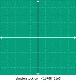 green graph paper with white lines and white xy lines