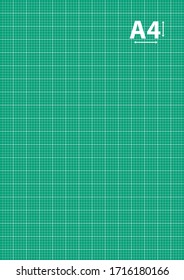 Grünbuch mit weißen Linien im A4-Format