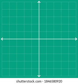 Green graph paper with white lines and black xy lines