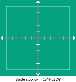Green graph paper with white lines and black xy lines