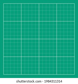 Green Graph Paper With White Lines, Square