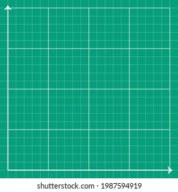 Green graph paper with white lines and white xy lines
