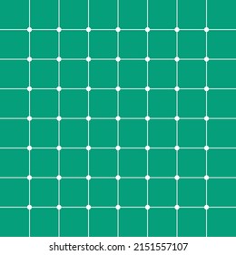 Green graph paper, white lines with white dots on white background.