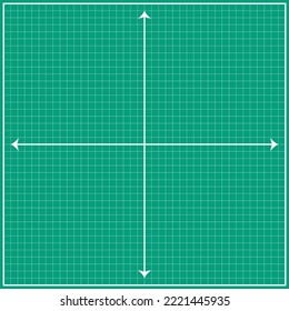 Green graph paper, white lines with white x and y lines, grid