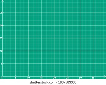 Green graph paper with white XY axis lines.