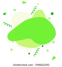 Green graphic design art with elements