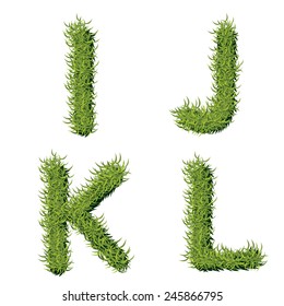 Green Grass Alphabet I J K L