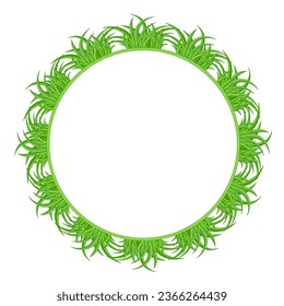 green grass art drawn round frame