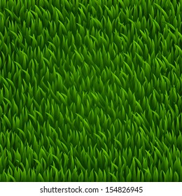 Green grass background - Vector illustration