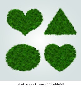 Green Grass Banners : Vector Illustration