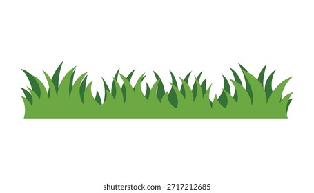 Grüner Grashalm. Frühlingsrasen. Grasbüschel. Frühlingszeit. Naturvektorgrafik