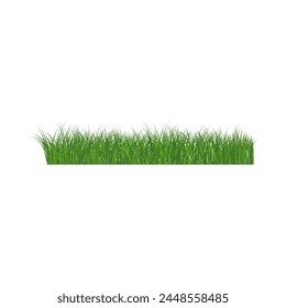 Grüne Grasgrenze. Hochgrünes frisches Gras isolierte Illustration.