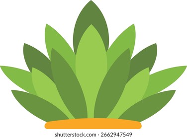 Frontera de hierba verde aislada sobre fondo blanco. Ilustración vectorial con diseño de dibujos animados.